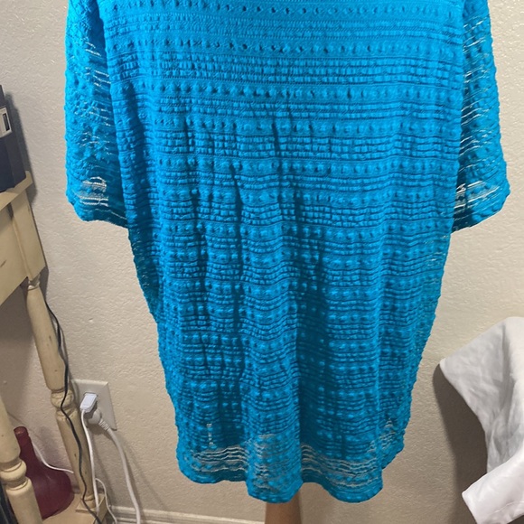 Calvin Klein Aqua Short Sleeve Spring Summer top shirt 2X - Picture 6 of 10